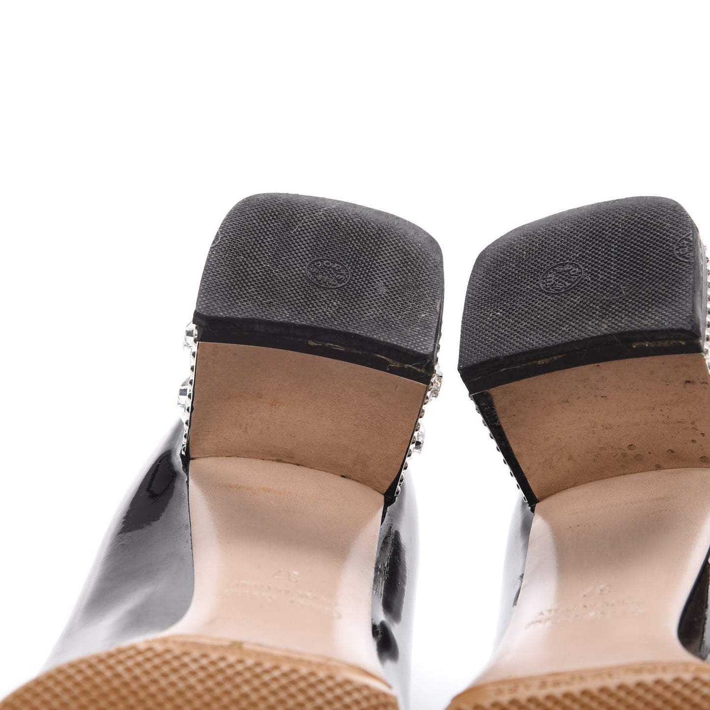Patent Crystal Heel Pumps 37 Black