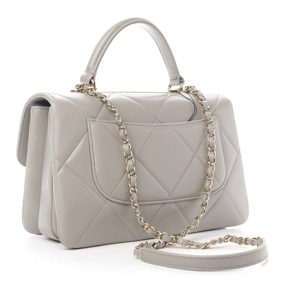 Chanel Lambskin Quilted Medium Trendy CC Flap Dual Handle Bag Grey 3 of 9