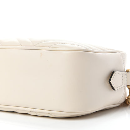 Gucci Calfskin Matelasse Small GG Marmont Chain Shoulder Bag White 7 of 13