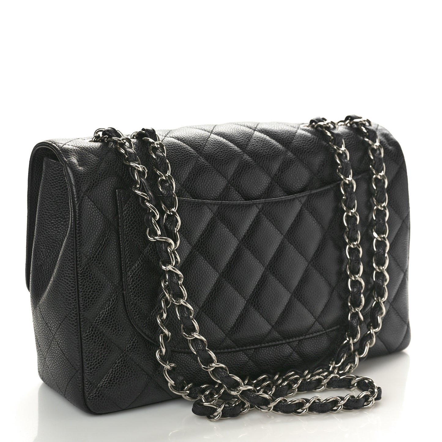 Caviar Quilted Jumbo Single Flap Black