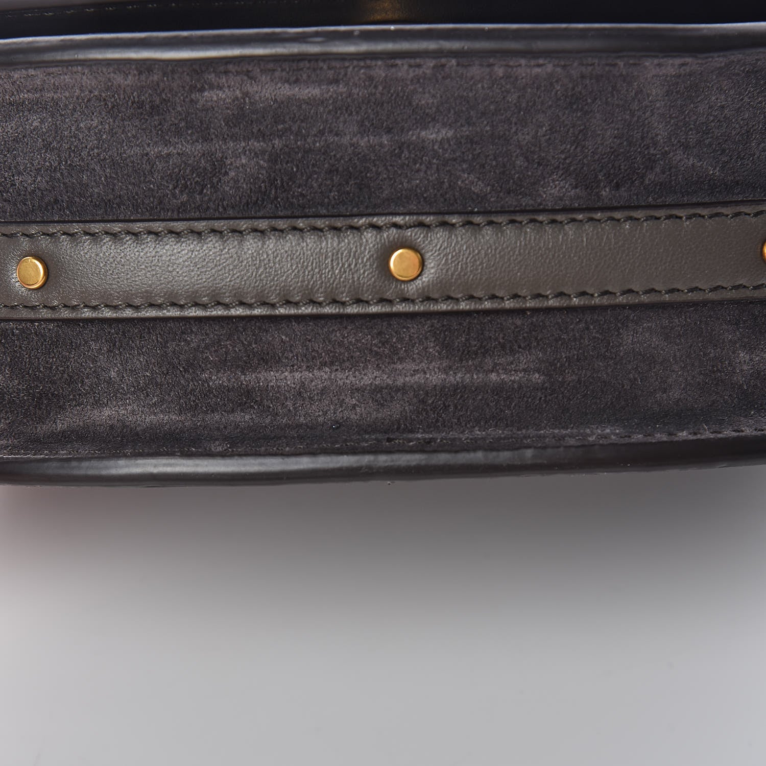 Chloe Suede Calfskin Crocodile Embossed Small Nile Bracelet Bag Profound Brown 12 of 12