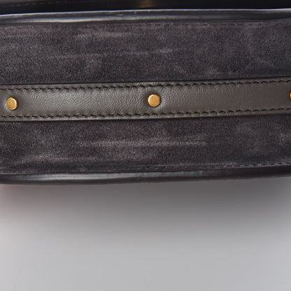 Chloe Suede Calfskin Crocodile Embossed Small Nile Bracelet Bag Profound Brown 12 of 12