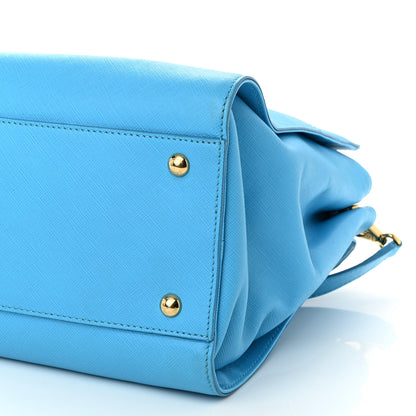 Salvatore Ferragamo Printed Calfskin Beky Tote Cielo 9 of 11