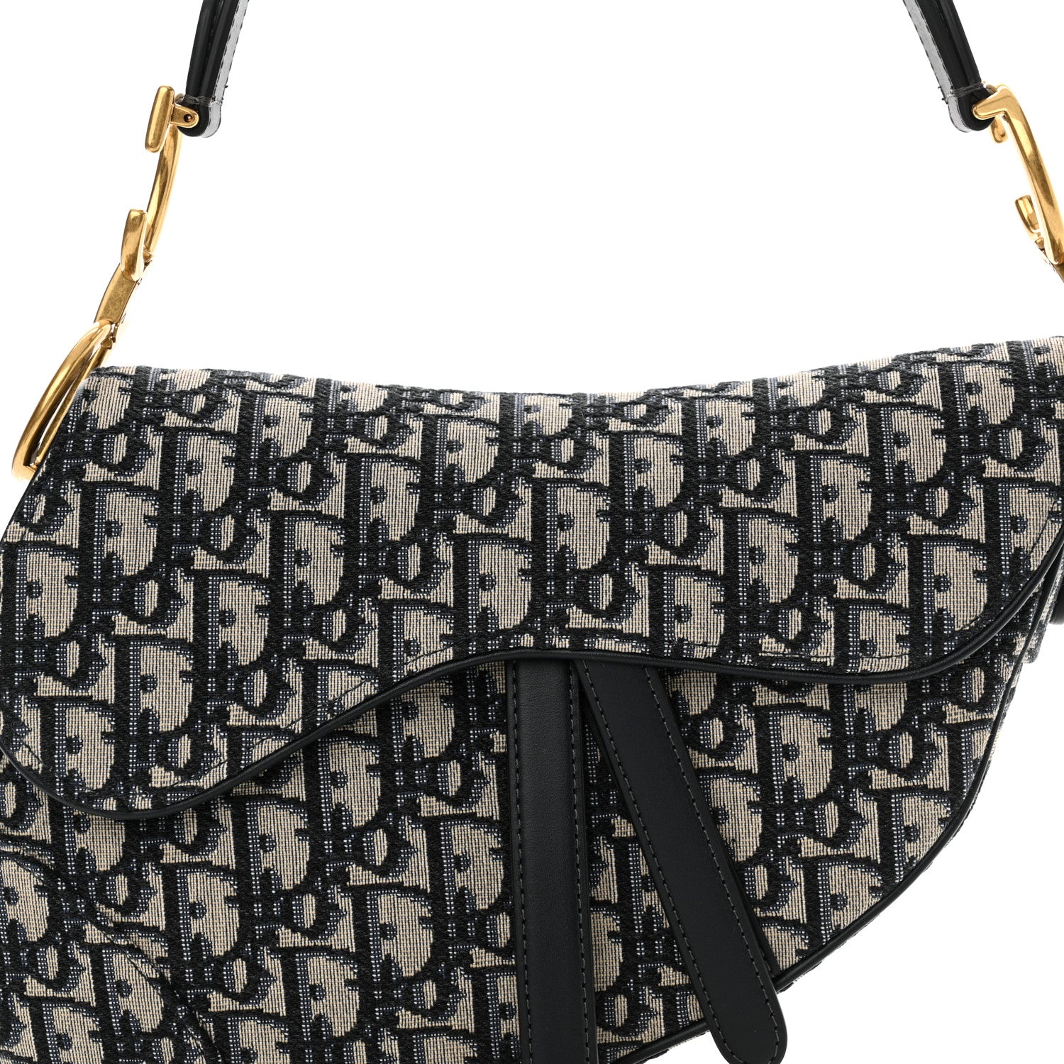 Christian Dior Oblique Saddle Bag Blue 8 of 11