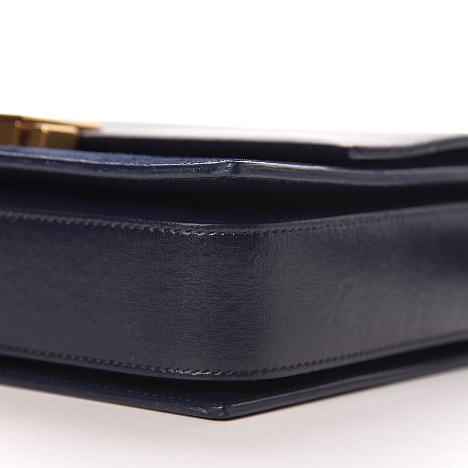 Saint Laurent Smooth Calfskin Suede Medium Bellechasse Navy 10 of 11