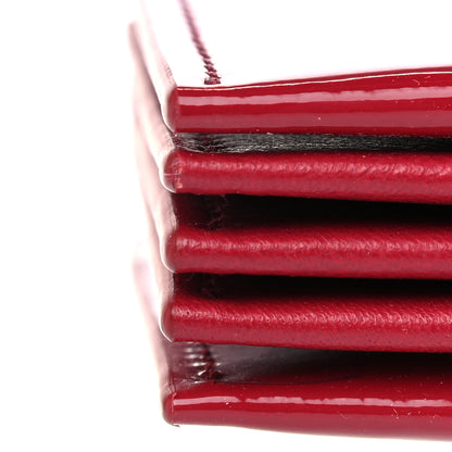 Christian Dior Patent Calfskin 30 Montaigne Gusseted Card Holder Red 8 of 9