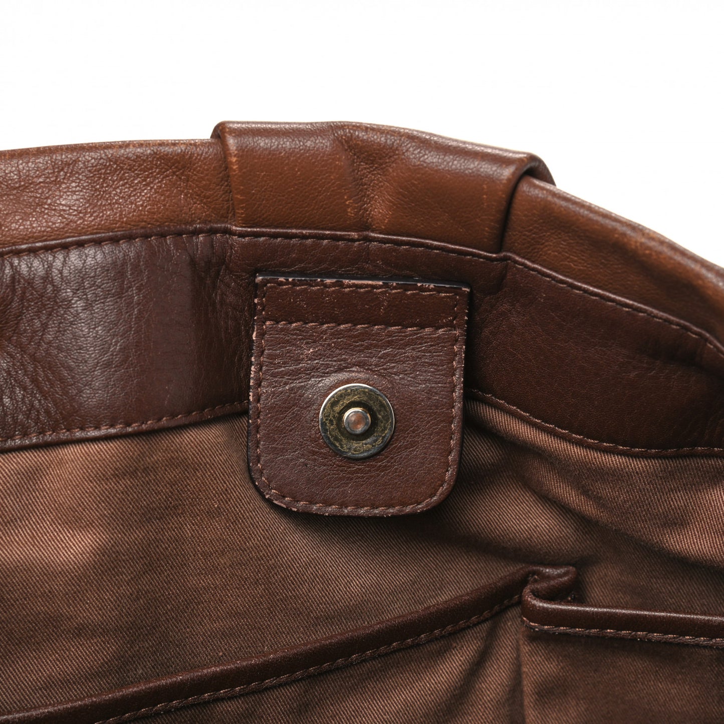 Calfskin Shopper Tote Brown