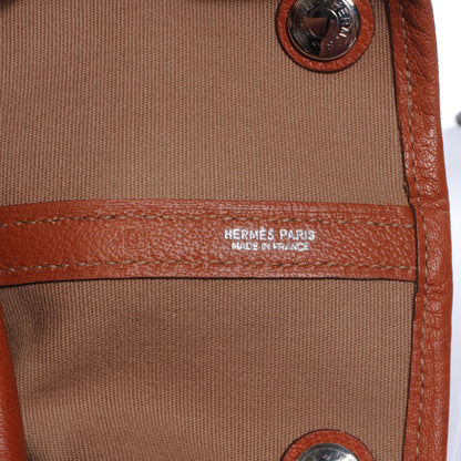 Hermes Toile Leather Garden Party PM Orange 5 of 6