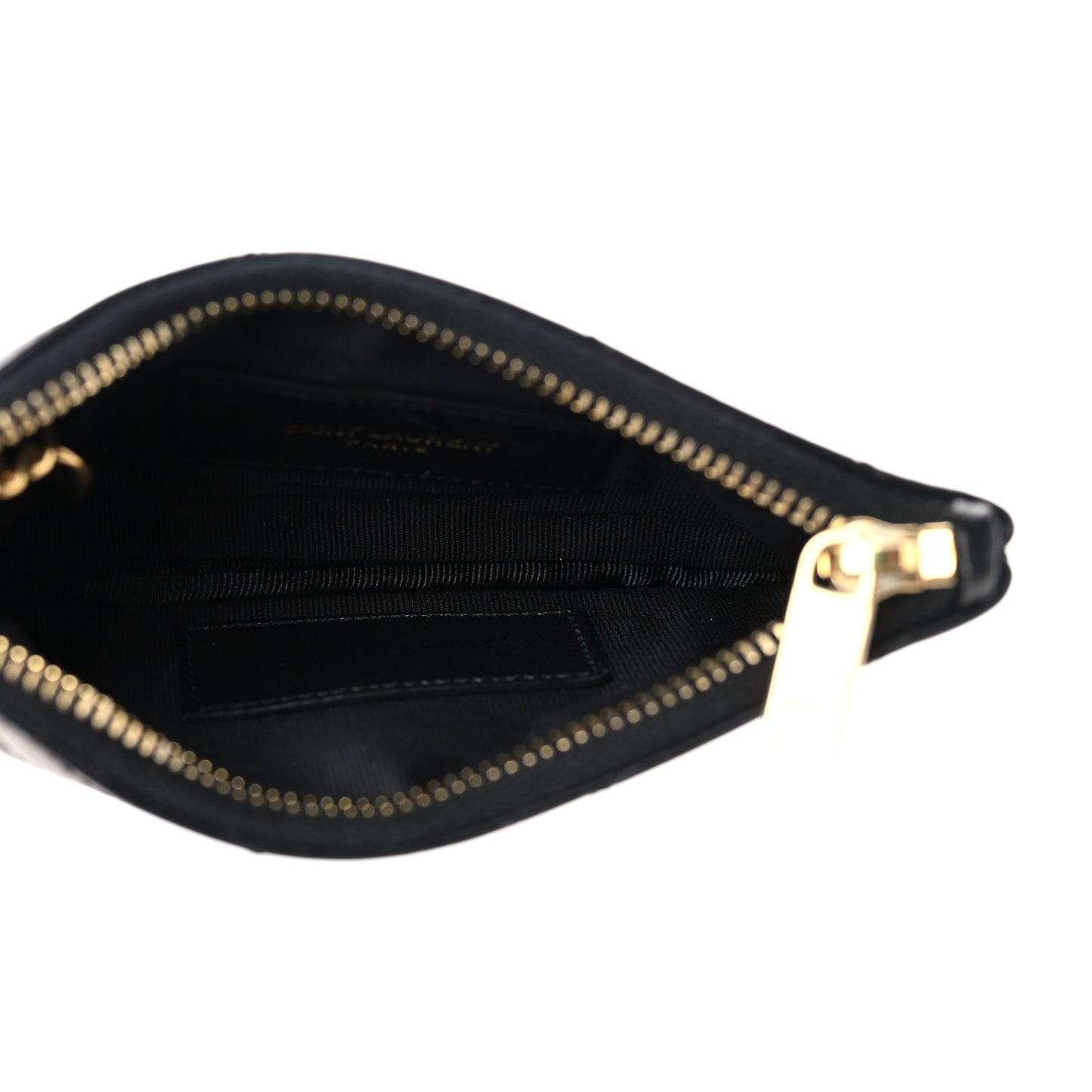 Calfskin Matelasse Monogram Key Pouch Black