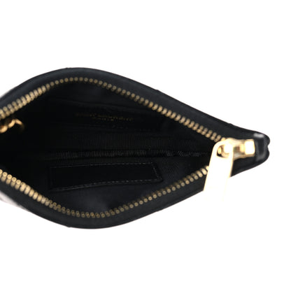 Saint Laurent Calfskin Matelasse Monogram Key Pouch Black 5 of 9