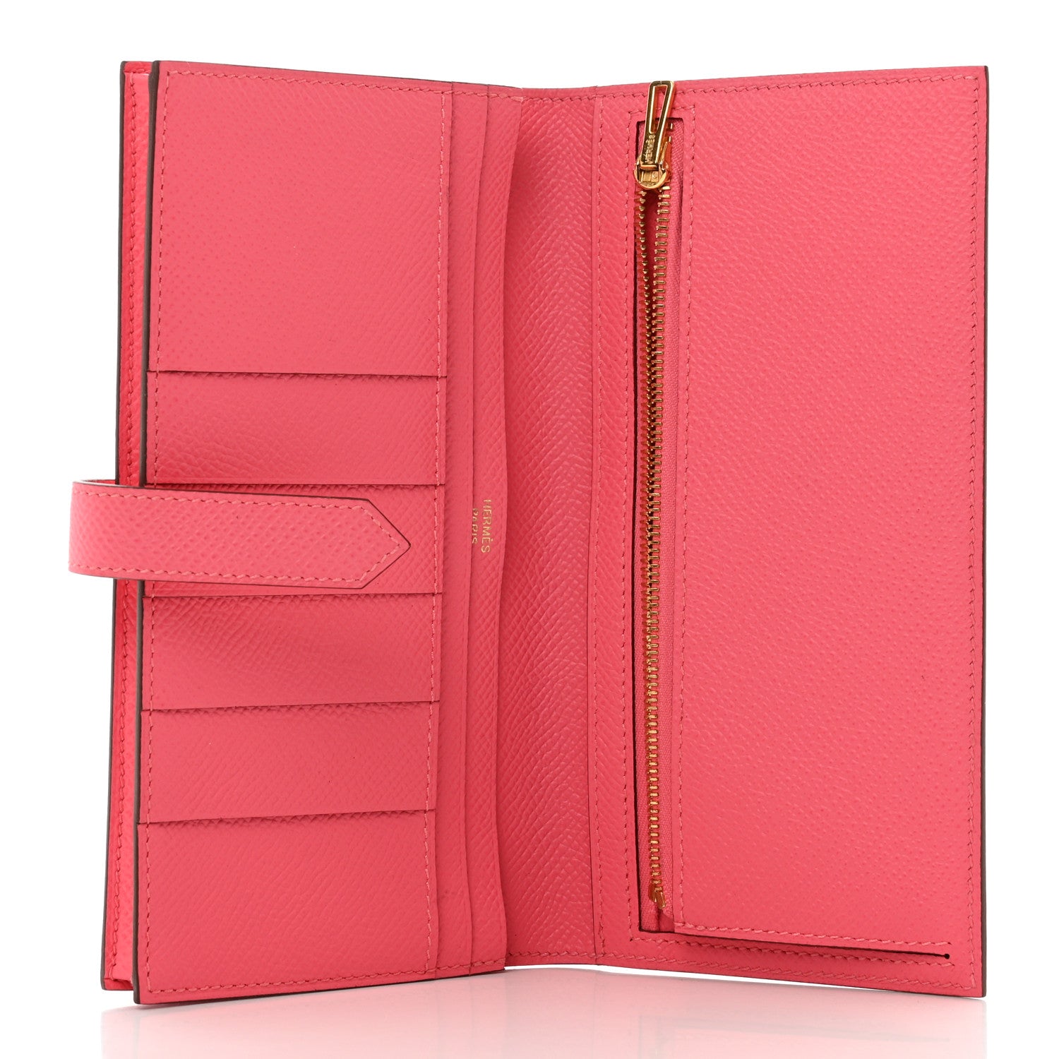 Hermes Epsom Bearn Gusset Wallet Rose Extreme 5 of 8