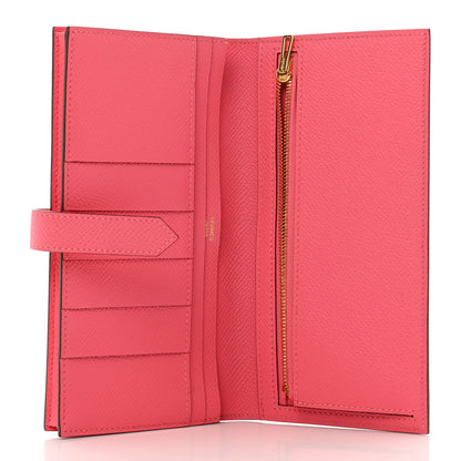 Hermes Epsom Bearn Gusset Wallet Rose Extreme 5 of 8