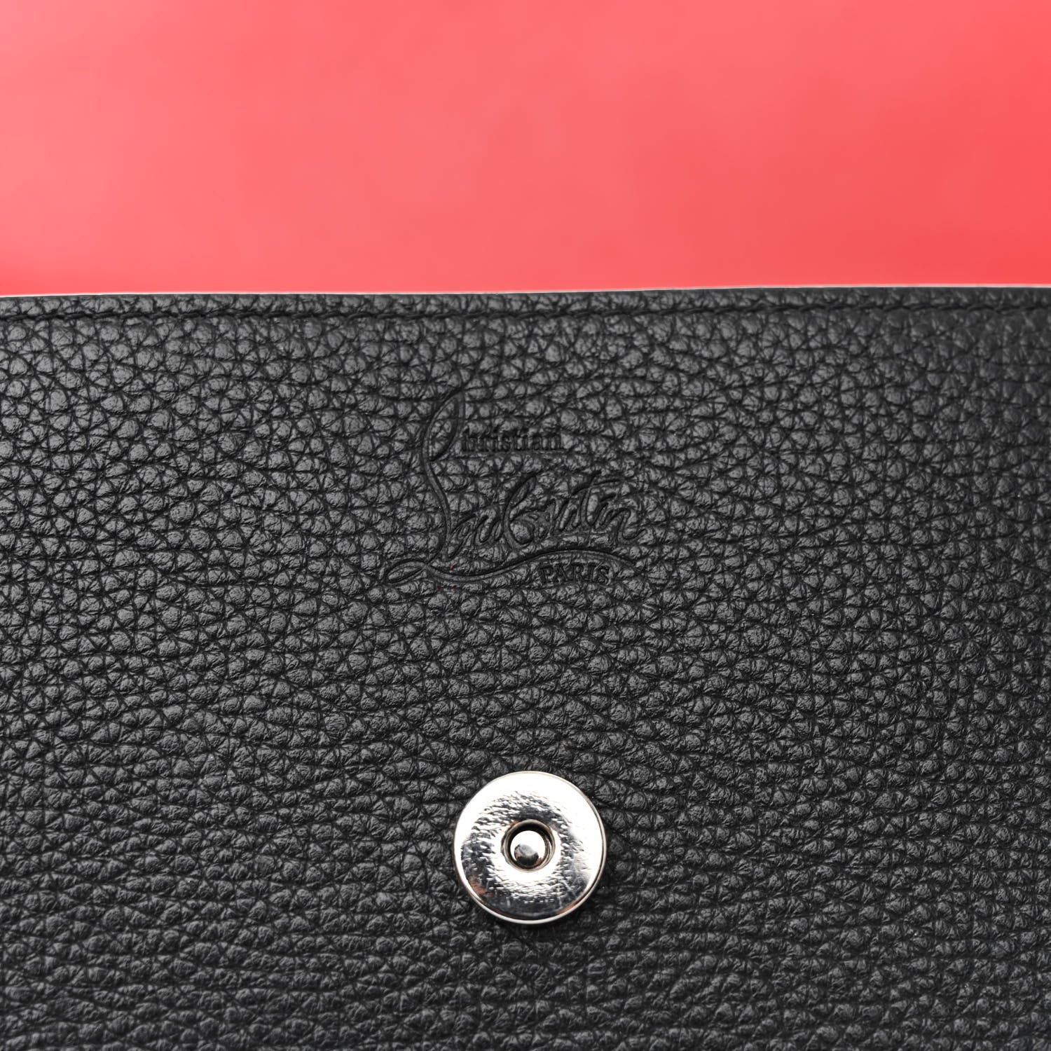 Christian Louboutin Calfskin Funky Spikes Wallet on Strap Black 6 of 20