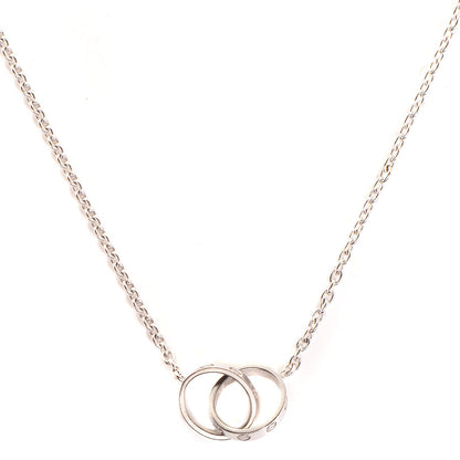 Cartier 18K White Gold Interlocking LOVE Necklace 1 of 6