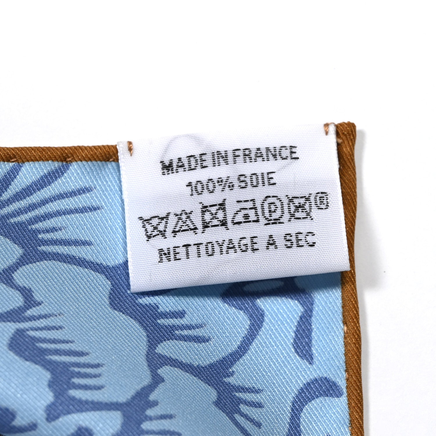 Hermes Silk Jungle Love Tampon Scarf 70 Bleu Jean White 3 of 6