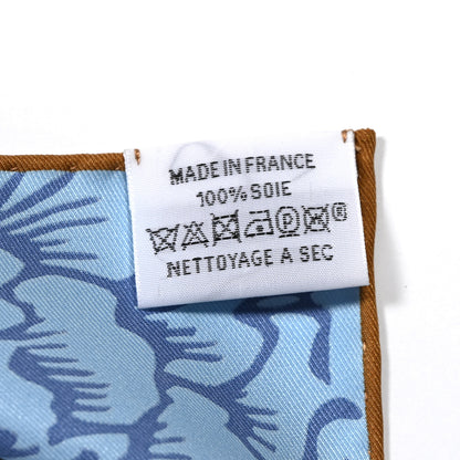 Hermes Silk Jungle Love Tampon Scarf 70 Bleu Jean White 3 of 6