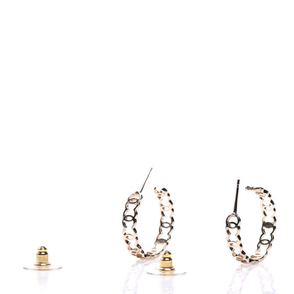 Chanel Metal CC Hoop Earrings Gold 3 of 5