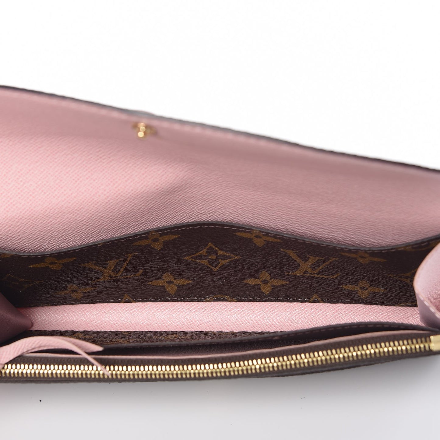 Monogram Emilie Wallet Rose Ballerine