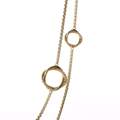 David Yurman 18K Yellow Gold Infinity Station Necklace 4 of 8
