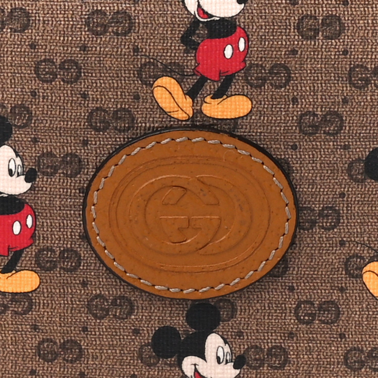 Gucci X DISNEY Mini Vintage GG Supreme Monogram Mickey Mouse Shoulder Bag Beige Vintage Sun Oil 8 of 10