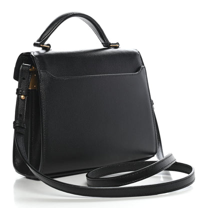 Saint Laurent Grain de Poudre Mini Classic Monogram Cassandra Top Handle Black 3 of 9