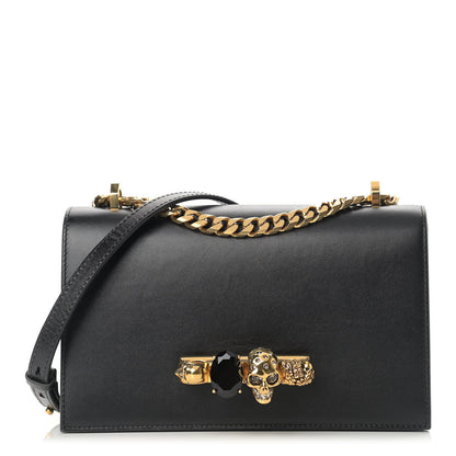 Alexander McQueen Calfskin Knuckle Shoulder Bag Black 1 of 14