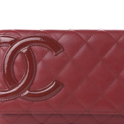 Chanel Calfskin Quilted Cambon Long Double Wallet Red 26 of 28