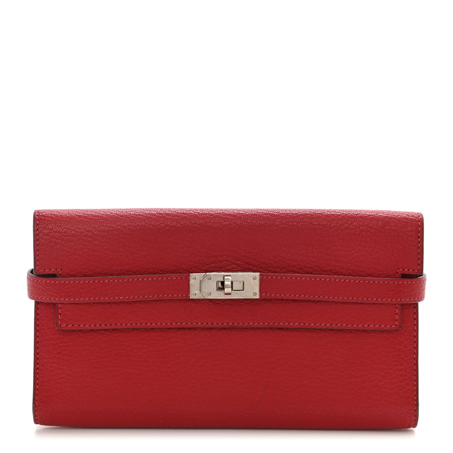 Chevre Mysore Kelly Longue Wallet Rouge Casaque