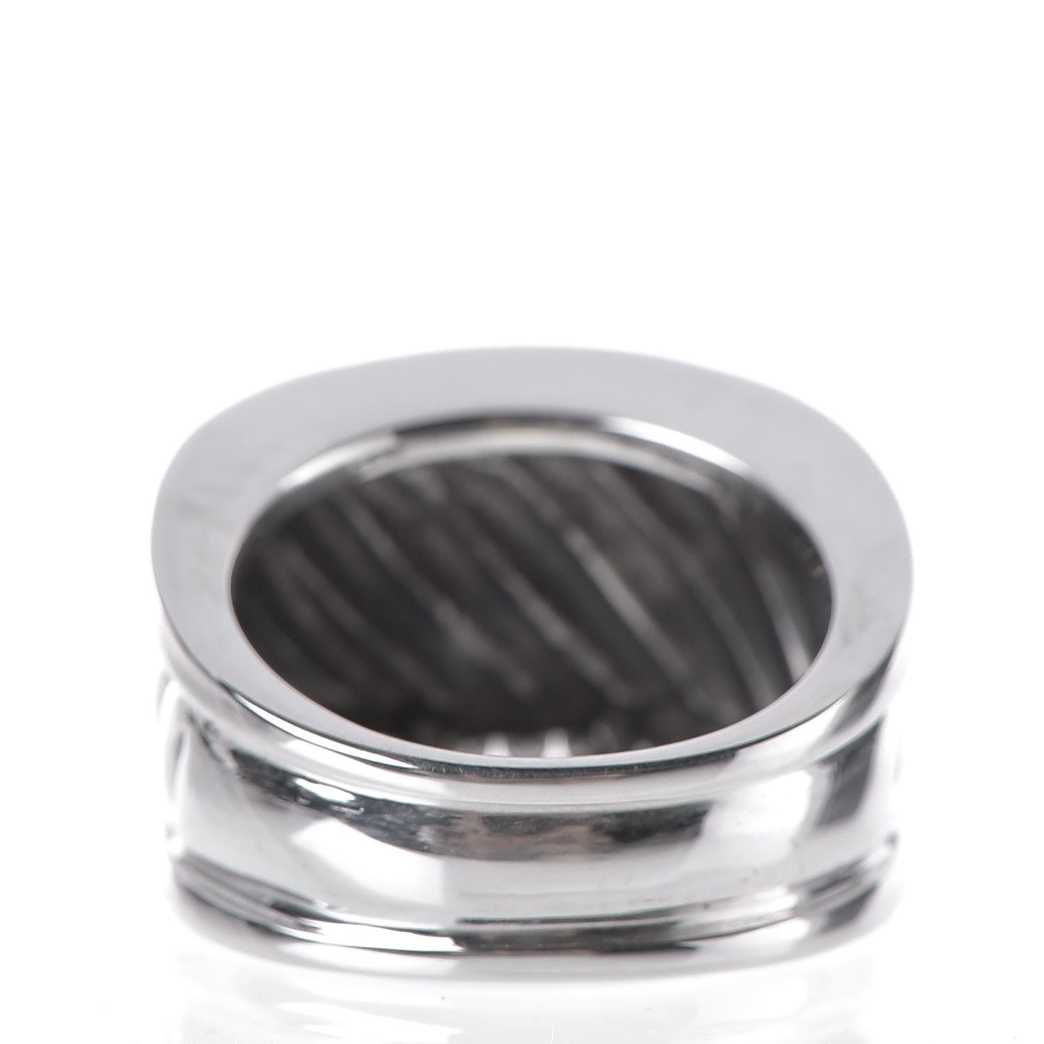 David Yurman Sterling Silver Pave Diamond Cable Cigar Band Ring 51 5.75 3 of 6