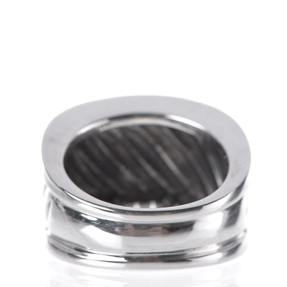 David Yurman Sterling Silver Pave Diamond Cable Cigar Band Ring 51 5.75 3 of 6