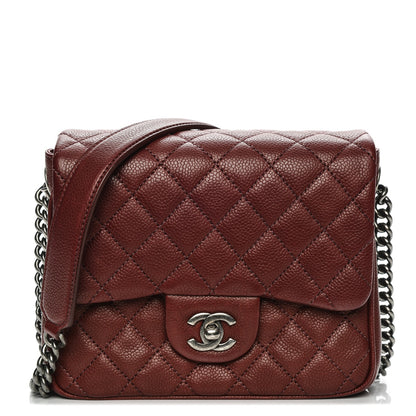 Chanel Caviar Quilted Small Rock In Rome Flap Burgundy 1 of 8
