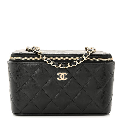 Chanel Caviar Quilted Small Vanity Case With Chain Black 1 of 10