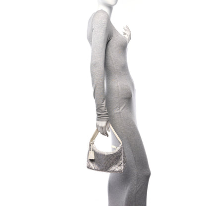 Prada Satin Crystal Mini Re-Edition 2000 Bag White 2 of 9