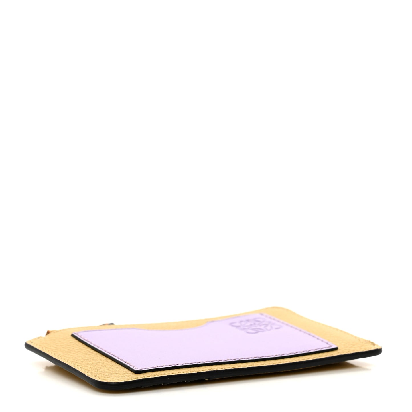 Soft Grained Calfskin Coin Card Holder Gold Guimauve