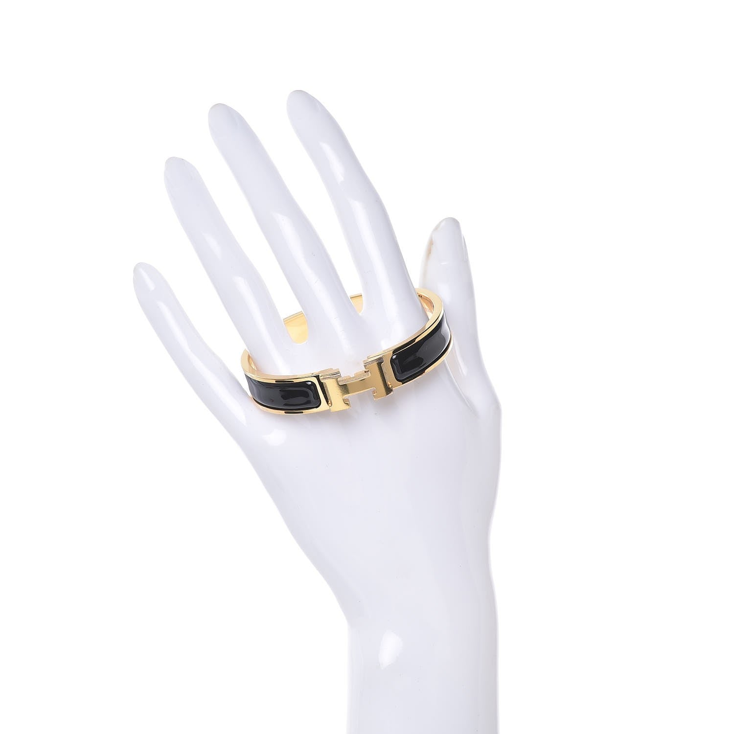 Hermes Enamel Narrow Clic Clac H Bracelet PM Black 2 of 7
