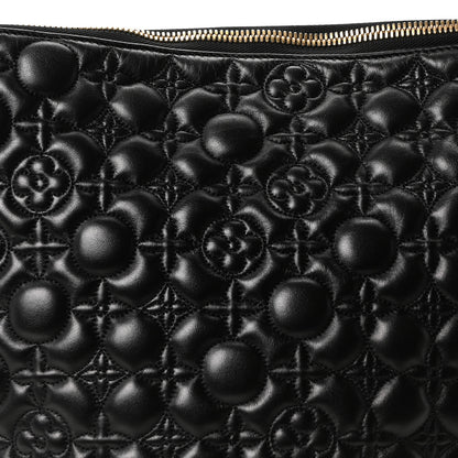 Louis Vuitton Lambskin Quilted Flowers Triangle Softy Black 7 of 9