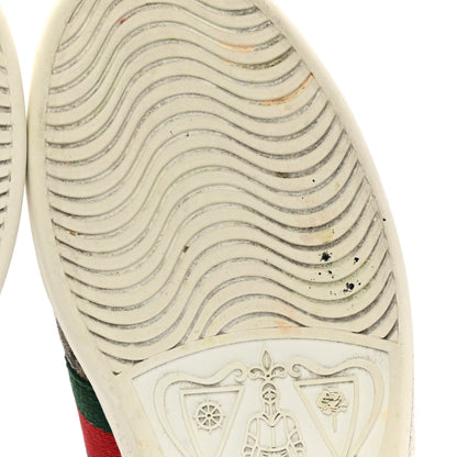 Gucci GG Supreme Monogram Bees Ayers Web Womens Ace Sneakers 35.5 Beige Oro Green Red 14 of 15