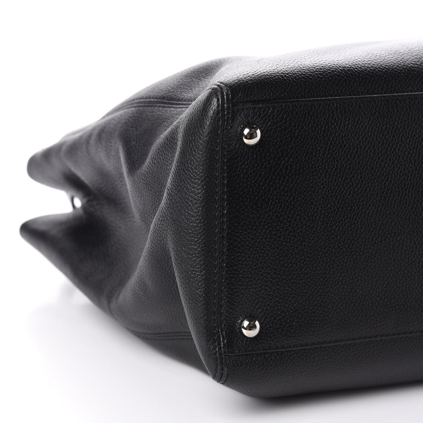 Calfskin Cerf Executive Shopper Tote Black