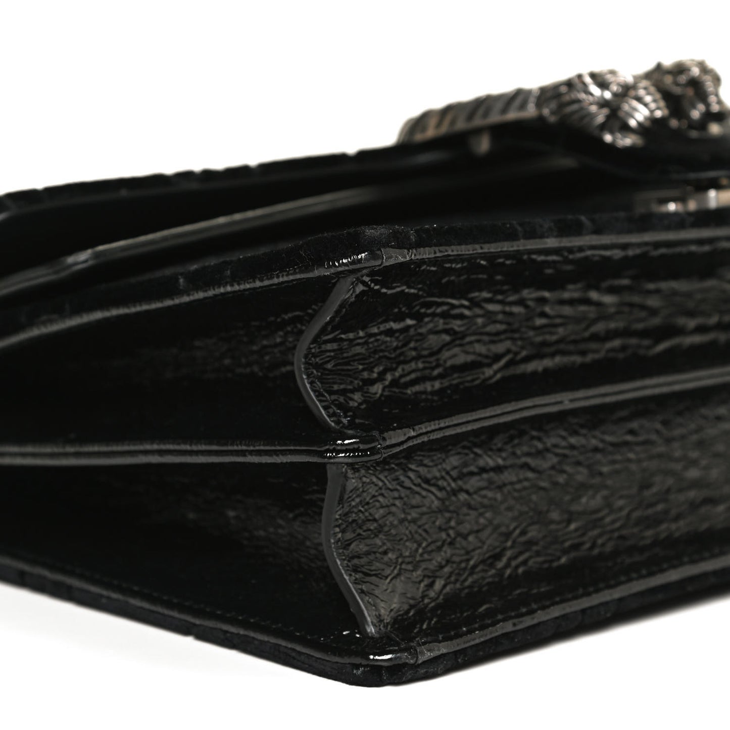 Velvet GG Monogram Small Dionysus Shoulder Bag Black