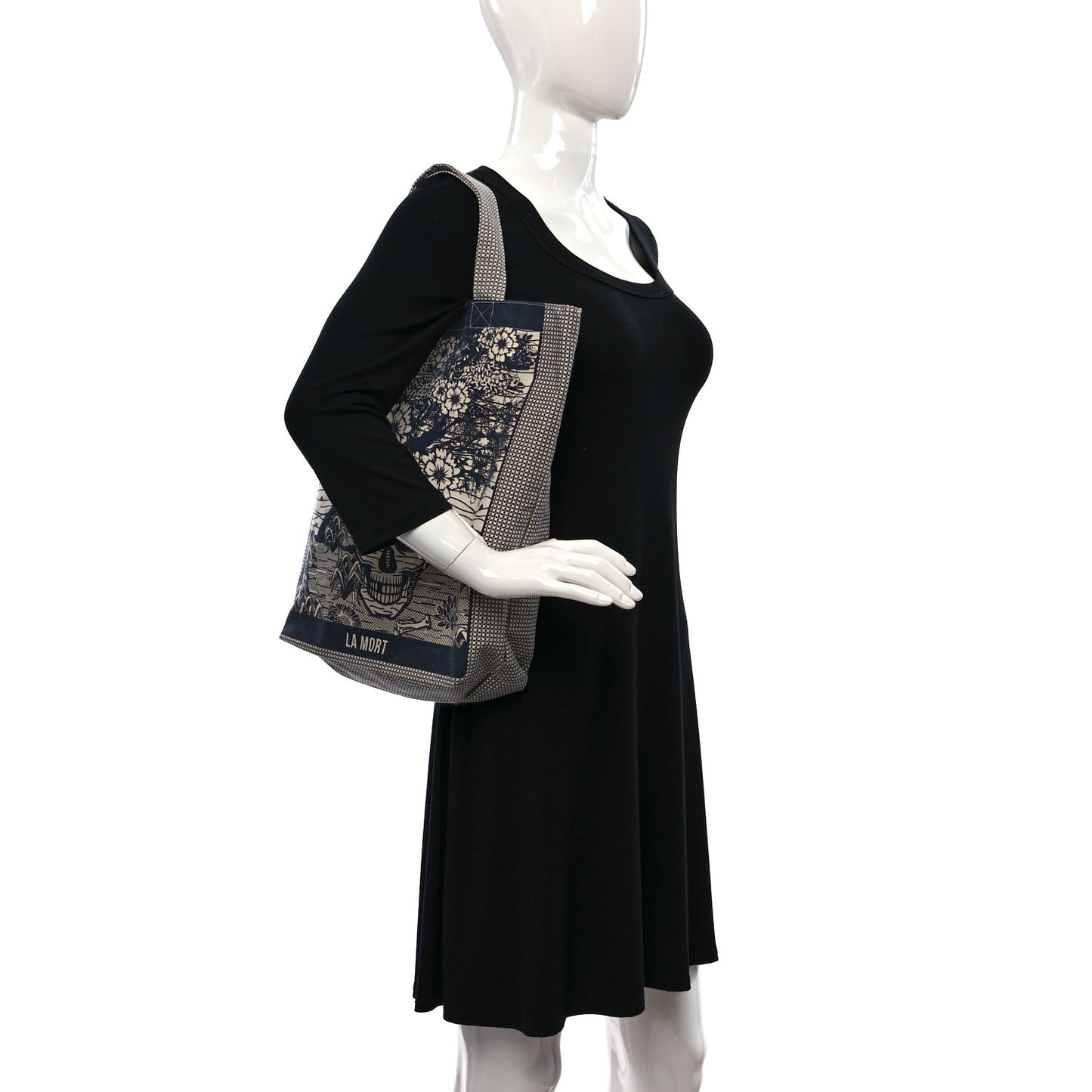 Canvas Print Cruise Tote Ivory Navy