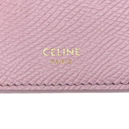 Celine Grained Calfskin Zipped Card Holder Pink 14 of 22