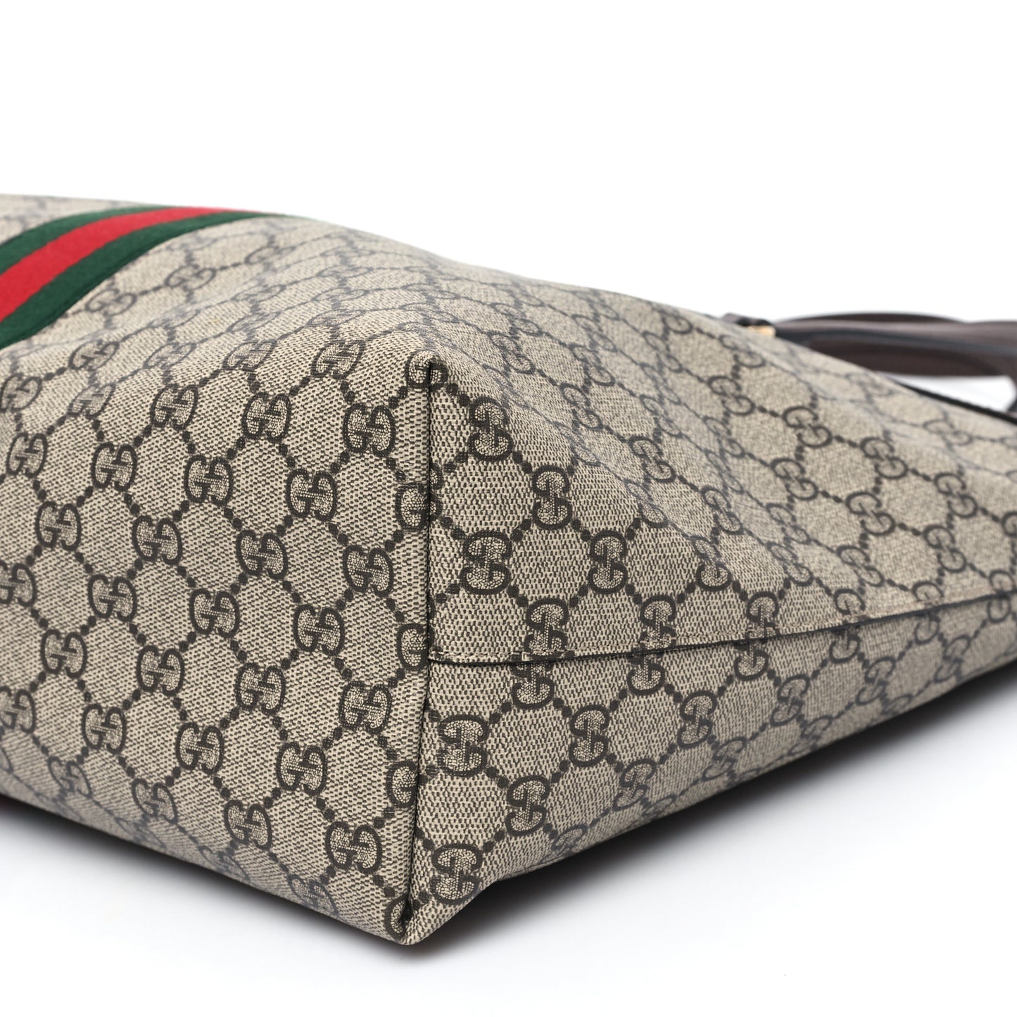 GG Supreme Monogram Medium Ophidia Shopping Tote Brown