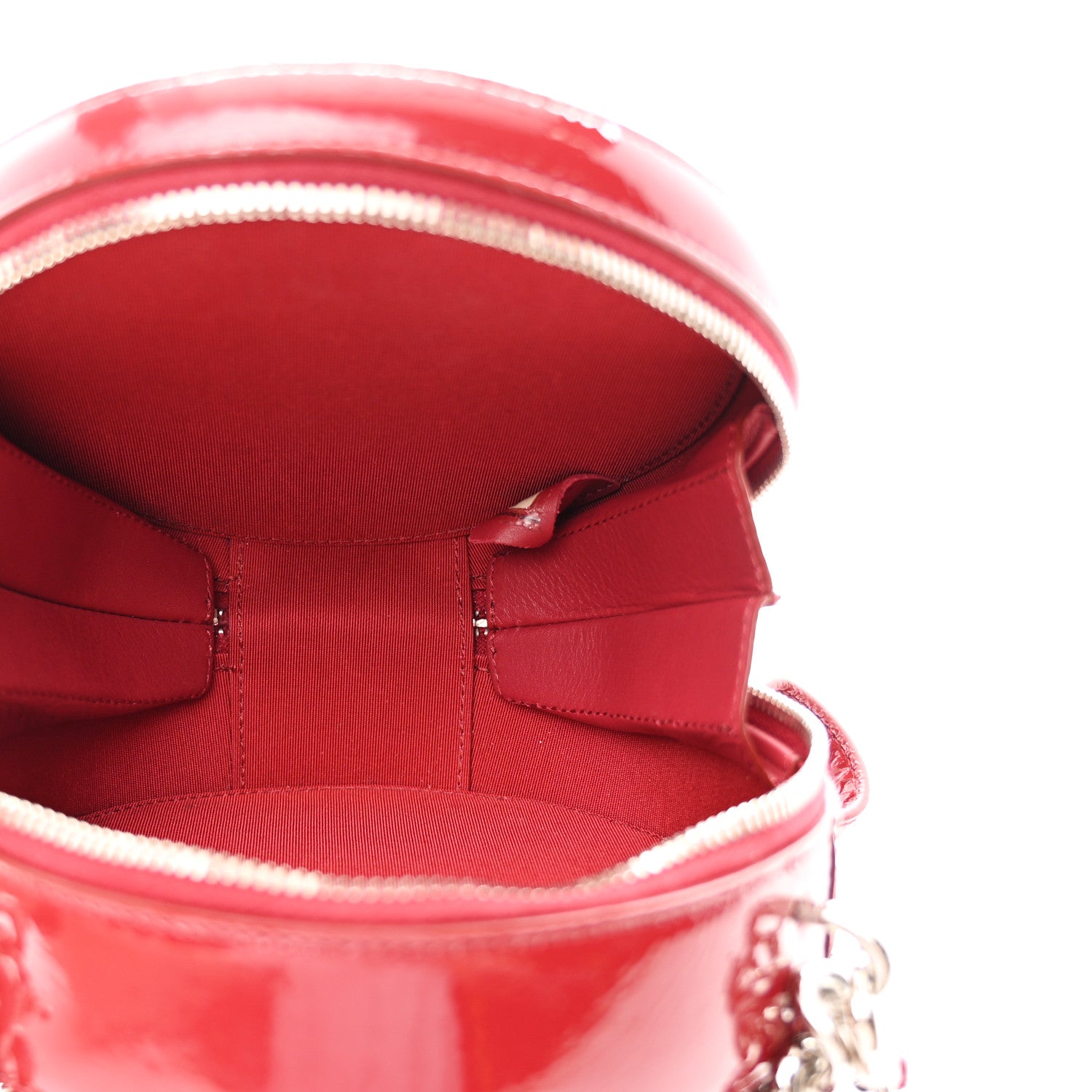Chanel Patent Round As Earth Evening Bag Red 5 of 12