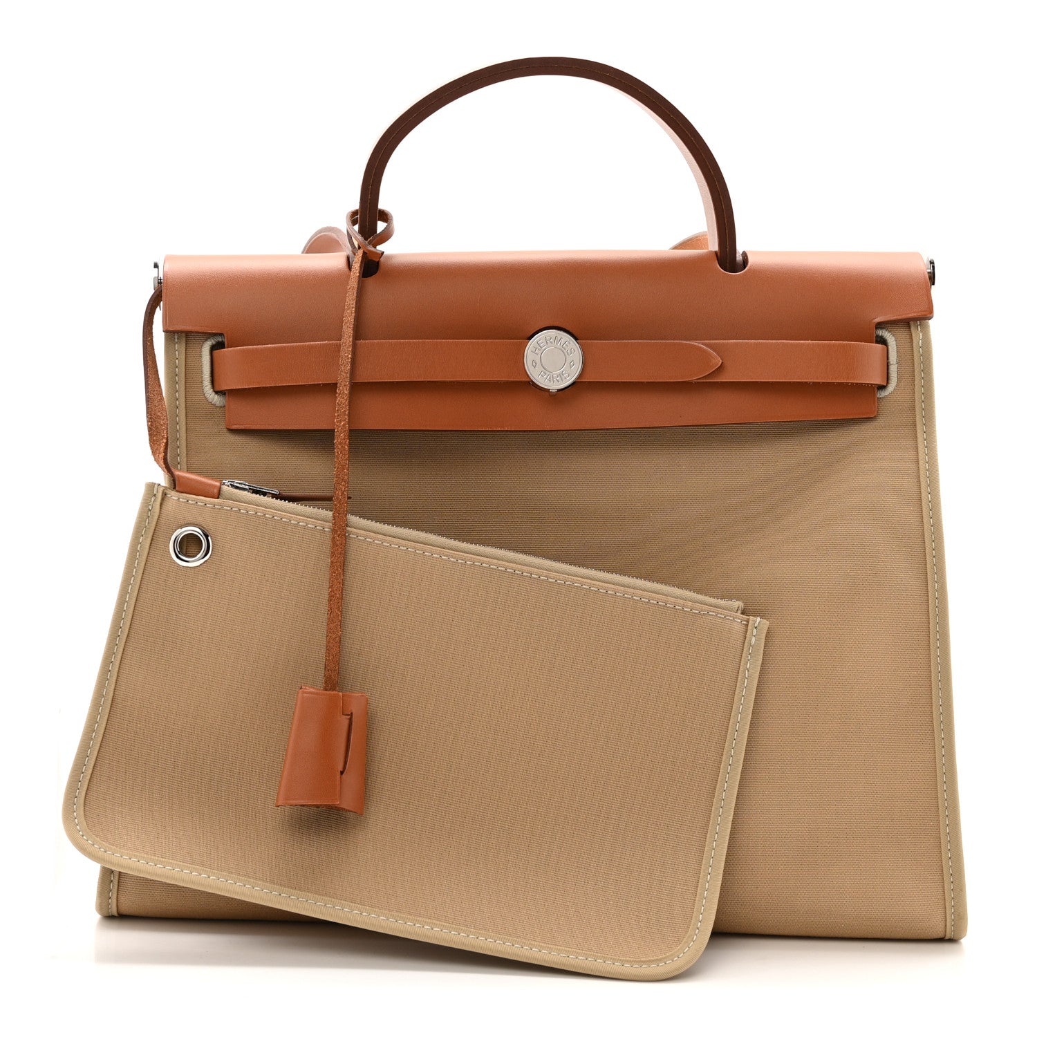 Hermes Vache Hunter Toile Officier Herbag Zip PM 31 Trench Fauve 3 of 15