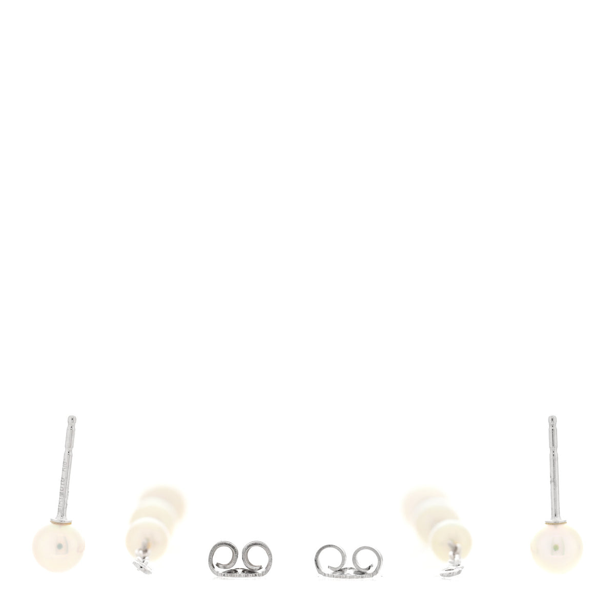 18K White Gold Akoya Cultured Pearl 6mm Drop Earrings
