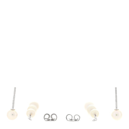 Mikimoto 18K White Gold Akoya Cultured Pearl 6mm Drop Earrings 3 of 5