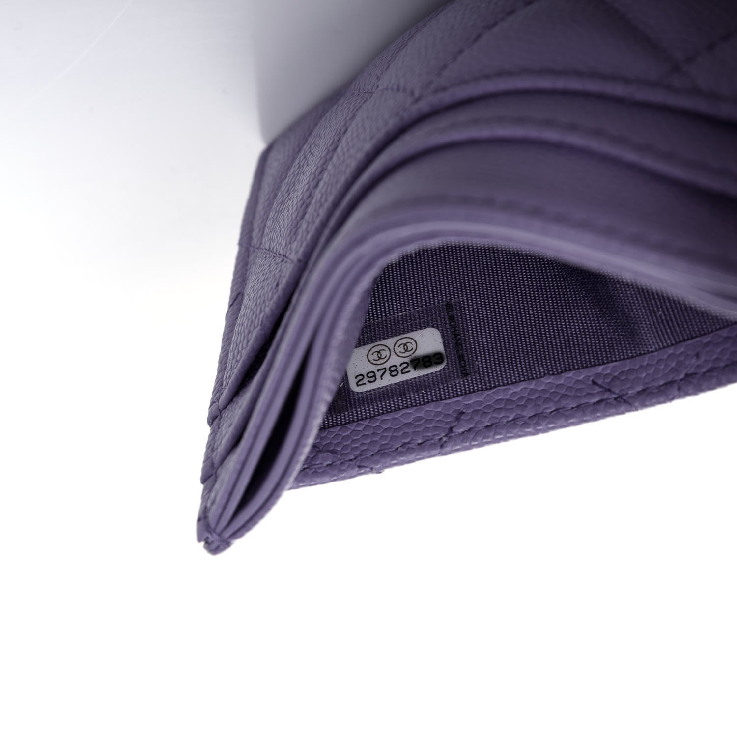 Chanel Caviar Quilted Card Holder Purple 8 of 11