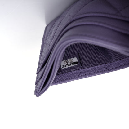 Chanel Caviar Quilted Card Holder Purple 8 of 11