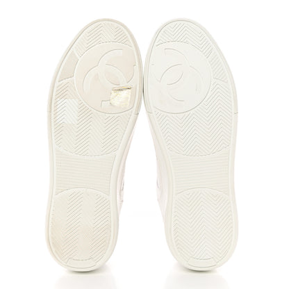 Chanel Calfskin CC Womens Sneakers 37.5 White 5 of 11