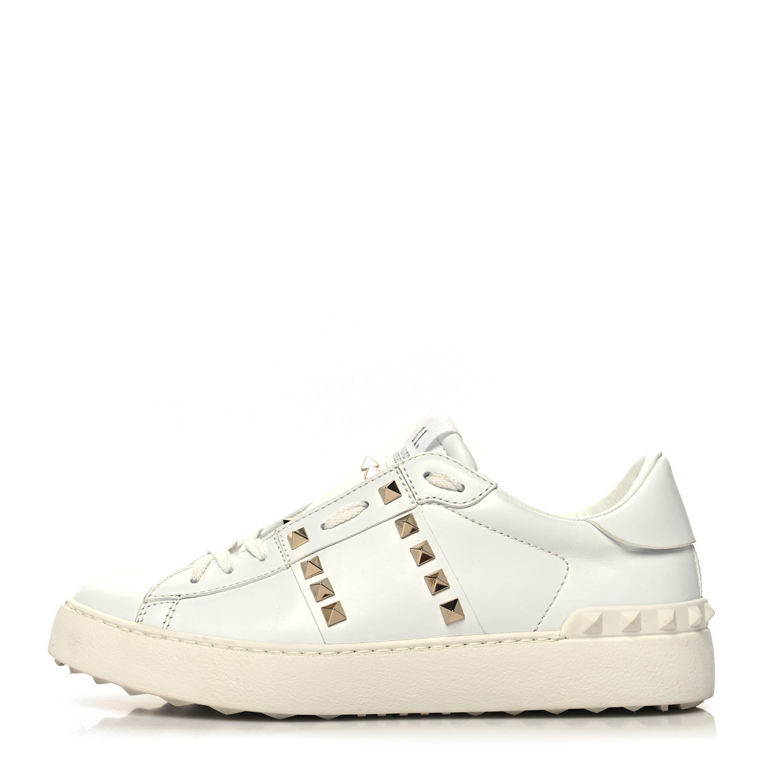 Valentino Garavani Calfskin Rockstud Untitled Open Sneakers 39 White 1 of 8